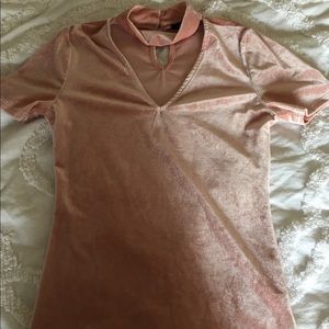 Forever 21 velvet cut out t shirt